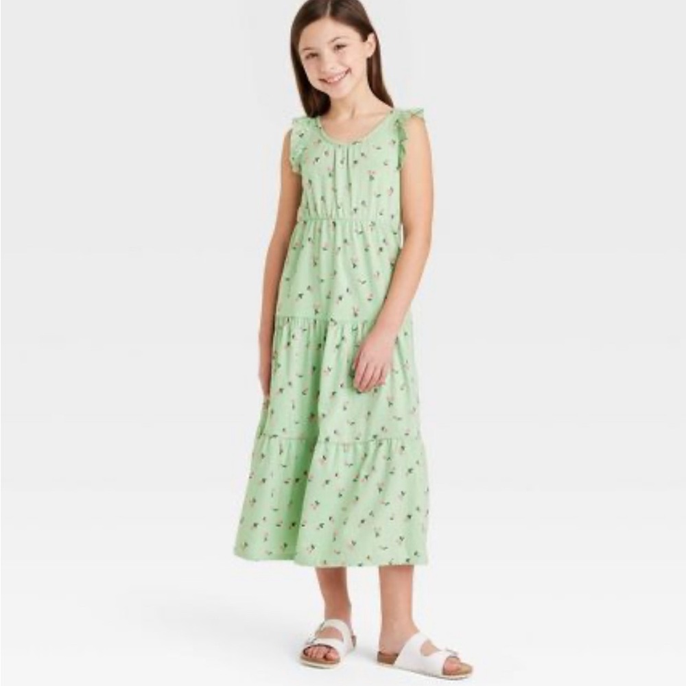 Girls' Tiered Knit Maxi Dress - Cat & Jack
